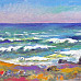 Критское море. 2008. Холст, масло. 60х100